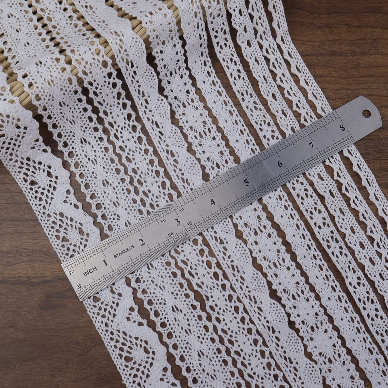 Ribbon Lace White Lace Trim Crochet Cotton Lace Edge for Bridal Wedding Decoration,Christmas Package DIY Sewing Craft Supply, 2 Yards Each, 10 Styles(White 20 Yards)